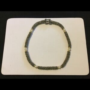 Elegant Silver and Pearl Necklace